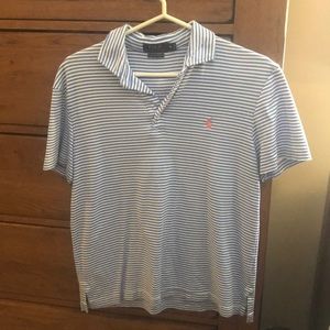 Striped soft touch polo shirt
